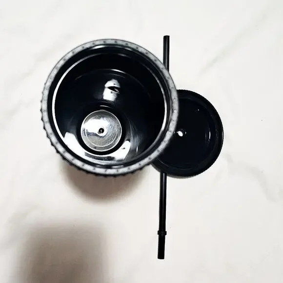 Starbucks New Venti Matte Black Soft Touch Studded Tumbler 24 oz - Picture 7 of 12